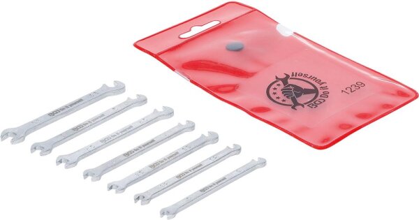 BGS Diy Doppel-Maulschlüssel-Satz | Mini-Ausführung | SW 3 - 5,5 mm | 7-tlg.