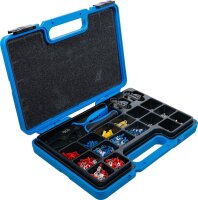 BGS Crimpzangen-Satz | mit 2 Paar Backen | mit Kabelschuh-Sortiment | 1000-tlg.