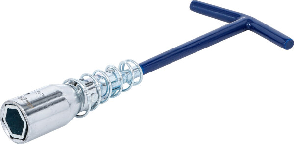 BGS Diy Zündkerzenschlüssel mit T-Griff, Gelenkfeder | Sechskant SW 16 mm / SW 21 mm
