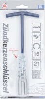 BGS Diy Zündkerzenschlüssel mit T-Griff, Gelenkfeder | Sechskant SW 16 mm / SW 21 mm