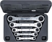 BGS Diy Ratschen-Ringschlüssel-Satz, gerade, umschaltbar | SW 6 x 8 - 19 x 22 mm | 5-tlg.