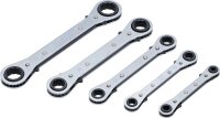 BGS Diy Ratschen-Ringschlüssel-Satz, gerade, umschaltbar | SW 6 x 8 - 19 x 22 mm | 5-tlg.
