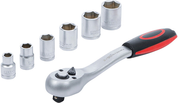 BGS Diy Steckschlüssel-Satz | Antrieb 10 mm (3/8") | SW 8 - 19 mm | 7-tlg.