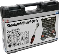 BGS Diy Steckschlüssel-Satz Wellenprofil | Antrieb 6,3 mm (1/4") / 12,5 mm (1/2") | 115-tlg.