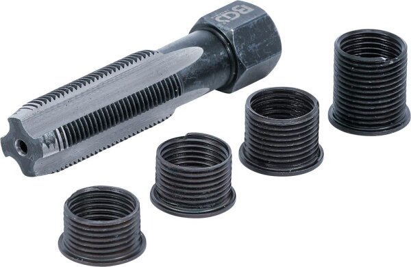 BGS Reparatursatz für Zündkerzengewinde | M14 x 1,25 mm | 5-tlg.