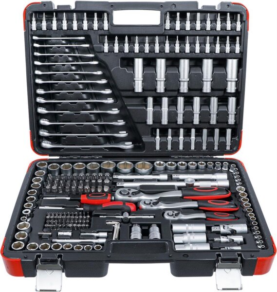 BGS Diy Steckschlüssel-Satz | Antrieb 6,3 mm (1/4") / 10 mm (3/8") / 12,5 mm (1/2") | 216-tlg.