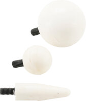 BGS Kunststoff-Ersatzköpfe für Ausbeueleisen | M5 x 0,8 mm | für Art. 1659 | 3-tlg.