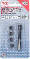BGS Reparatursatz für Zündkerzengewinde | M8 x 1,0 | 5-tlg.
