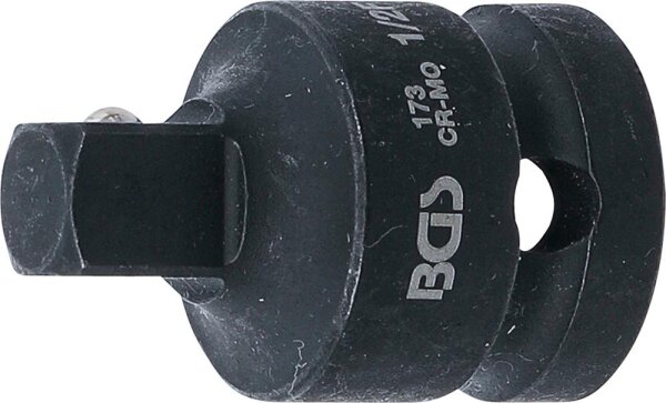 BGS Kraft-Steckschlüssel-Adapter | Innenvierkant 12,5 mm (1/2") - Außenvierkant 10 mm (3/8")