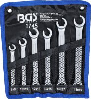 BGS Offener Doppel-Ringschlüssel-Satz | SW 8 x 9 - 18 x 19 mm | 6-tlg.