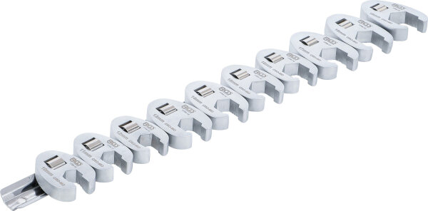 BGS Hahnenfußschlüssel-Satz | Antrieb Innenvierkant 10 mm (3/8") | SW 10 - 19 mm | 10-tlg.