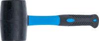 BGS Gummihammer | Fiberglasstiel | schwarzer Kopf | Ø 50 mm | 280 g