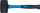 BGS Gummihammer | Fiberglasstiel | schwarzer Kopf | Ø 60 mm | 500 g