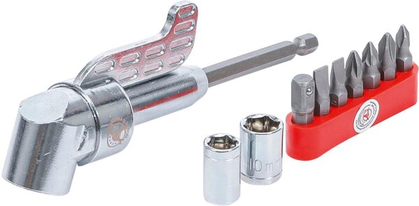 BGS Diy Winkelschrauber-Vorsatz für Bohrmaschinen | 10-tlg.