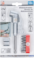 BGS Diy Winkelschrauber-Vorsatz für Bohrmaschinen | 10-tlg.