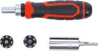 BGS Diy Präzisions-Bit- / Multi-Einsatz-Satz | mit Ratschen-Drehgriff für Bits, umschaltbar | 17-tlg.
