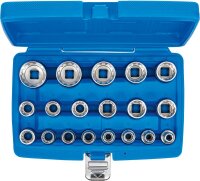 BGS Steckschlüssel-Einsatz-Satz Gear Lock | Antrieb Innenvierkant 12,5 mm (1/2") | 19-tlg.