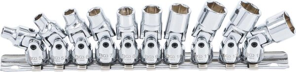 BGS Gelenk-Steckschlüssel-Satz | Antrieb Innenvierkant 6,3 mm (1/4") | SW 5 - 13 mm | 10-tlg.