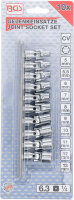 BGS Gelenk-Steckschlüssel-Satz | Antrieb Innenvierkant 6,3 mm (1/4") | SW 5 - 13 mm | 10-tlg.