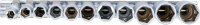 BGS Steckschlüssel-Einsatz-Satz Sechskant, tief | Antrieb Innenvierkant 10 mm (3/8") | SW 8 - 19 mm | 11-tlg.