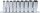 BGS Steckschlüssel-Einsatz-Satz Sechskant, tief | Antrieb Innenvierkant 12,5 mm (1/2") | SW 10 - 24 mm | 9-tlg.