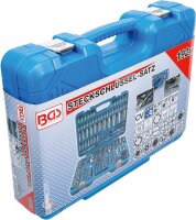 BGS Steckschlüssel-Satz Sechskant | Antrieb 6,3 mm (1/4") / 10 mm (3/8") / 12,5 mm (1/2") | Zollgrößen | 192-tlg.