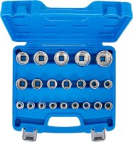 BGS Steckschlüssel-Einsatz-Satz Zwölfkant | Antrieb Innenvierkant 12,5 mm (1/2") | SW 8 - 36 mm | 21-tlg.