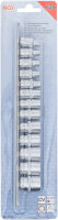BGS Steckschlüssel-Einsatz-Satz Zwölfkant | Antrieb Innenvierkant 6,3 mm (1/4") | SW 4 - 14 mm | 13-tlg.