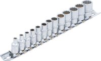 BGS Steckschlüssel-Einsatz-Satz Zwölfkant | Antrieb Innenvierkant 6,3 mm (1/4") | SW 4 - 14 mm | 13-tlg.