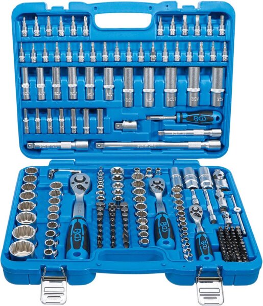 BGS Steckschlüssel-Satz Zwölfkant | Antrieb 6,3 mm (1/4") / 10 mm (3/8") / 12,5 mm (1/2") | 192-tlg.
