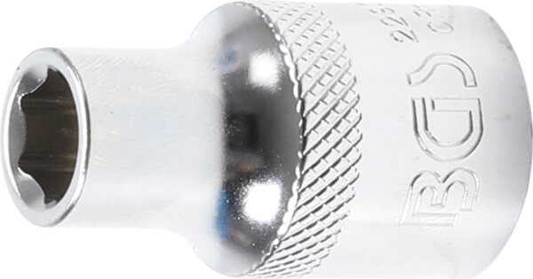 BGS Steckschlüssel-Einsatz Sechskant | Antrieb Innenvierkant 12,5 mm (1/2") | SW 9 mm