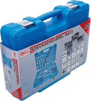 BGS Steckschlüssel-Satz Sechskant | Antrieb 6,3 mm (1/4") / 10 mm (3/8") | Zollgrößen | 92-tlg.