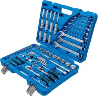 BGS Steckschlüssel-Satz Sechskant | Antrieb 6,3 mm (1/4") / 10 mm (3/8") | Zollgrößen | 92-tlg.