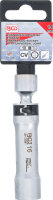 BGS Zündkerzen-Gelenkeinsatz Zwölfkant mit Haltefeder | Antrieb Innenvierkant 10 mm (3/8") | SW 16 mm