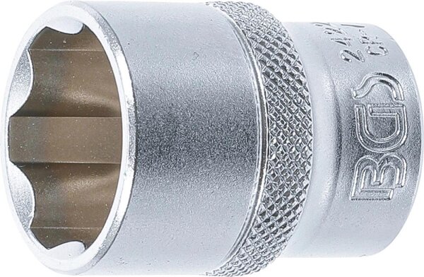 BGS Steckschlüssel-Einsatz Super Lock | Antrieb Innenvierkant 12,5 mm (1/2") | SW 22 mm