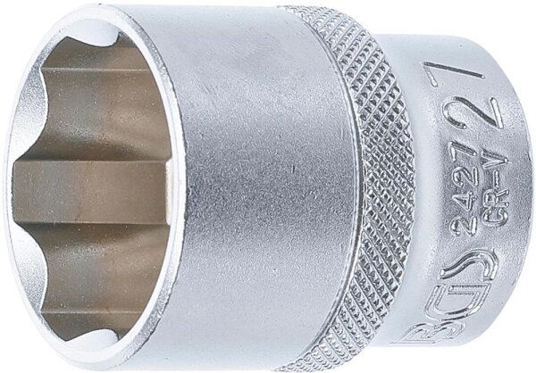 BGS Steckschlüssel-Einsatz Super Lock | Antrieb Innenvierkant 12,5 mm (1/2") | SW 27 mm