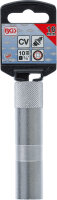 BGS Zündkerzen-Einsatz mit Haltegummi, Zwölfkant, lang | Antrieb Innenvierkant 10 mm (3/8") | SW 16 mm