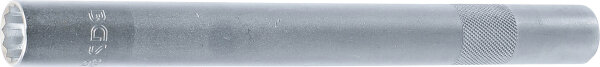 BGS Zündkerzen-Einsatz Zwölfkant, extra lang | Antrieb Innenvierkant 10 mm (3/8") | SW 18 mm