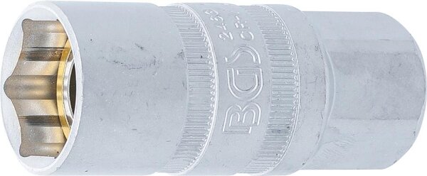 BGS Zündkerzen-Einsatz mit Magnet, Sechskant | Antrieb Innenvierkant 12,5 mm (1/2") | SW 21 mm