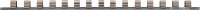 BGS Aufsteckschiene mit 15 Clips | 12,5 mm (1/2")