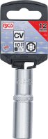 BGS Steckschlüssel-Einsatz Super Lock, tief | Antrieb Innenvierkant 10 mm (3/8") | SW 12 mm
