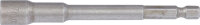 BGS Steckschlüssel-Einsatz Sechskant, extra lang | für Bohrmaschinen | Antrieb Außensechskant 6,3 mm (1/4") | SW 7 mm