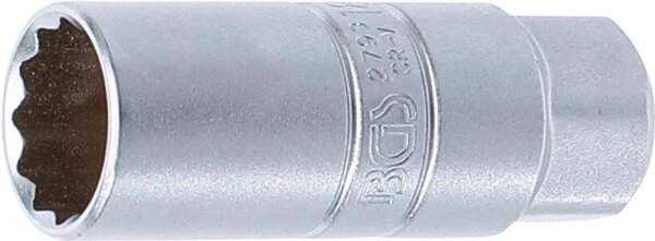 BGS Zündkerzen-Einsatz Zwölfkant | Antrieb Innenvierkant 10 mm (3/8") | SW 18 mm