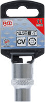 BGS Steckschlüssel-Einsatz Sechskant | Antrieb Innenvierkant 12,5 mm (1/2") | SW 11 mm