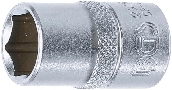 BGS Steckschlüssel-Einsatz Sechskant | Antrieb Innenvierkant 12,5 mm (1/2") | SW 15 mm