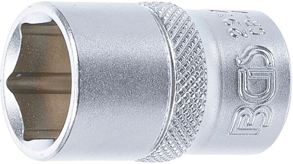 BGS Steckschlüssel-Einsatz Sechskant | Antrieb Innenvierkant 12,5 mm (1/2") | SW 17 mm