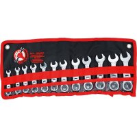 BGS Diy Ratschenring-Maulschlüssel-Satz | extra kurz | SW 8 - 19 mm | 12-tlg.