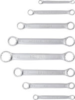 BGS Doppel-Ringschlüssel-Satz | extra flach | SW 6 - 22 mm | 8-tlg.