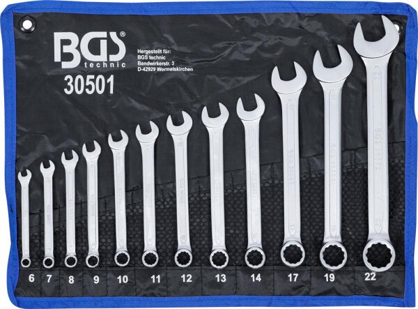 BGS Maul-Ringschlüssel-Satz | SW 6 - 22 mm | 12-tlg.