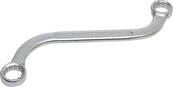 BGS S-Form Doppel-Ringschlüssel Zwölfkant | SW 14 x 15 mm